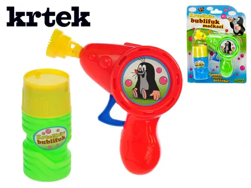 Bublifukovač 12 cm na setrvačník - Krtek, mix barev