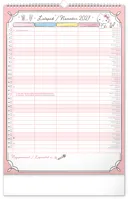 Nástěnný kalendář 2027 Notique Rodinný plánovací Hello Kitty XL, 33 x 46 cm (11)