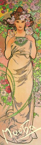 Záložka Alfons Mucha - Růže