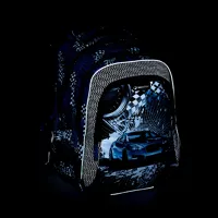 Školní batoh Bagmaster Lumi 23 Modré auto + gumovací pero Pilot Frixion (12)