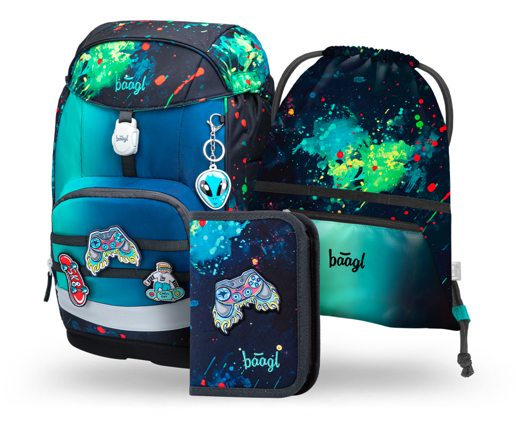 Levně Školní batohový set 3dílný BAAGL Airy Plus Chill