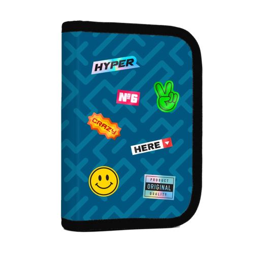 Školní penál 1-patrový prázdný KARTON P+P OXY GO - Stickers