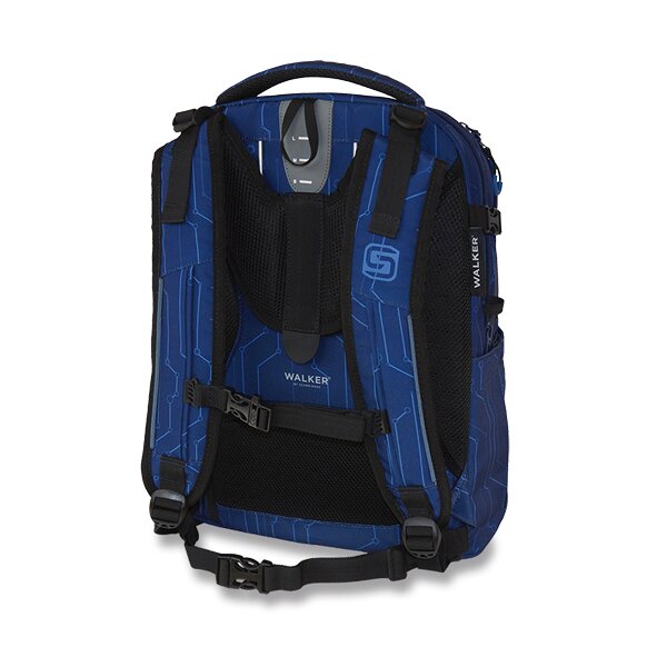 Záda a ramenní popruhy batohu Walker Elite Cyber Blue