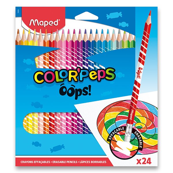 Levně Pastelky trojhranné Maped Color'Peps Oops - 24 barev