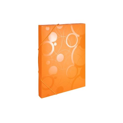 Krabice PP s gumou A4 NEO COLORI - oranžová