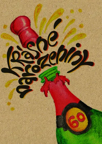 Přáníčko BeBechy - recyklovaný papír - 60 Sekt