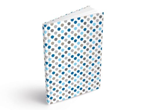 Záznamová kniha A4 MFP 100ls, čistá - Modrošedé puntíky