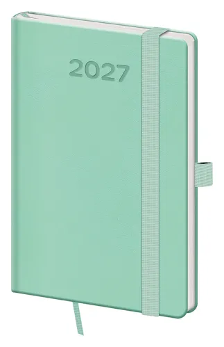 Týdenní diář 2027 Helma kapesní Print Pop světle zelený