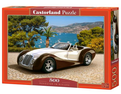 Puzzle Castorland 500 dílků - Auto Roadster na Rivieře