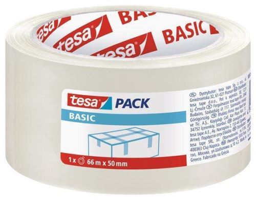 Balící páska "Basic 58570", transparentní, 50 mm x 66 m, TESA