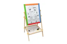 Oboustranná magnetická tabule dřevěná 35 × 43 cm s doplňky (6)