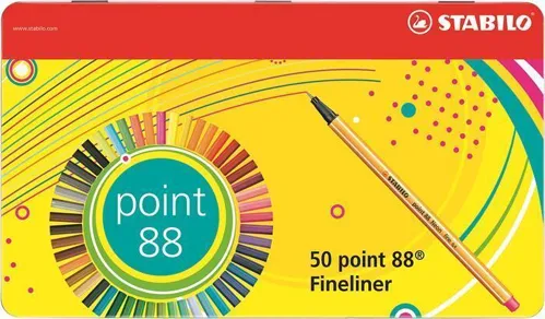 Sada linerů Stabilo Point 88, 0,4mm - 50 barev