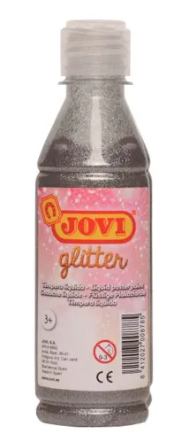 Temperová barva JOVI glittrová 250ml - stříbrná