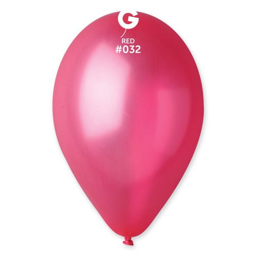 Balónky nafukovací průměr 26cm - metalická červená 032, 100 ks