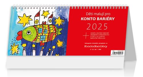 Stolní kalendář 2025 Helma - Děti malují pro Konto Bariéry