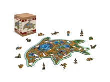Dřevěné puzzle L, 250 dílků - Drahokamy moře (1)