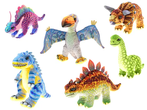 Plyšový dinosaurus 18–26 cm - mix motivů