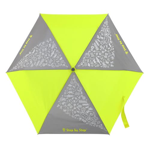 Dětský skládací deštník s magickým efektem - neonová žlutá