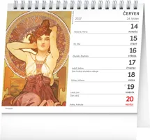 Stolní kalendář 2027 Notique Alfons Mucha, 16,5 × 13 cm (1)