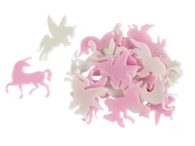 Unicorn nálepky jednorožec svítící ve tmě, 24 ks (1)