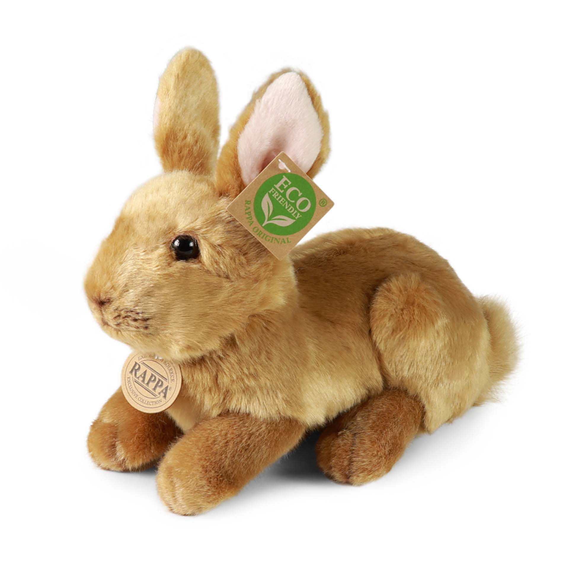 Levně Plyšový králík hnědý ležící, 23 cm ECO-FRIENDLY