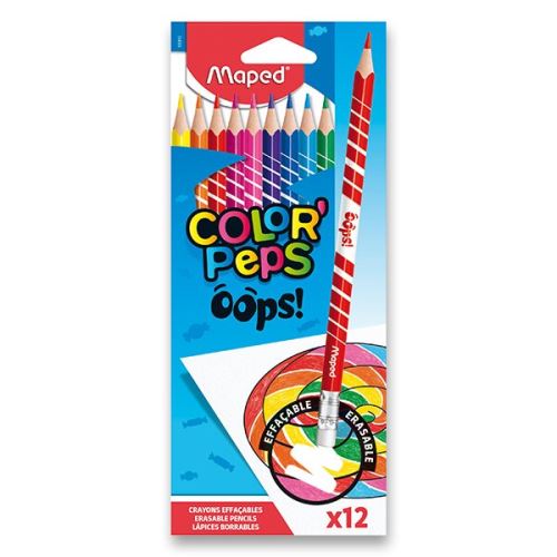 Pastelky trojhranné Maped Color'Peps Oops - 12 barev