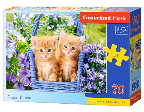 Puzzle Castorland 70 dílků premium - Zrzavá koťata