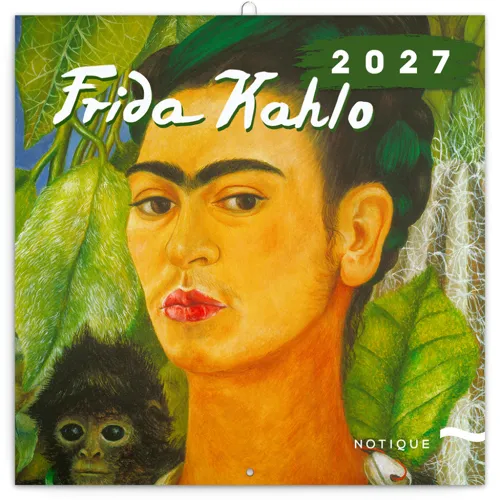 Nástěnný kalendář poznámkový 2027 Notique Frida Kahlo, 30 x 30 cm