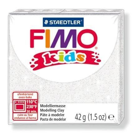 FIMO® kids 8030 modelovací hmota 42g - bílá se třpytkami (52)