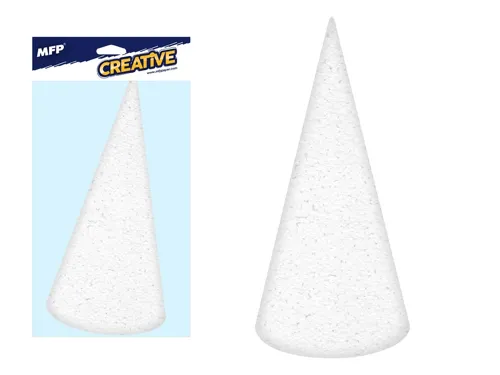 Polystyrenový kužel MFP Paper, výška 30 cm, Ø 11 cm - hladký