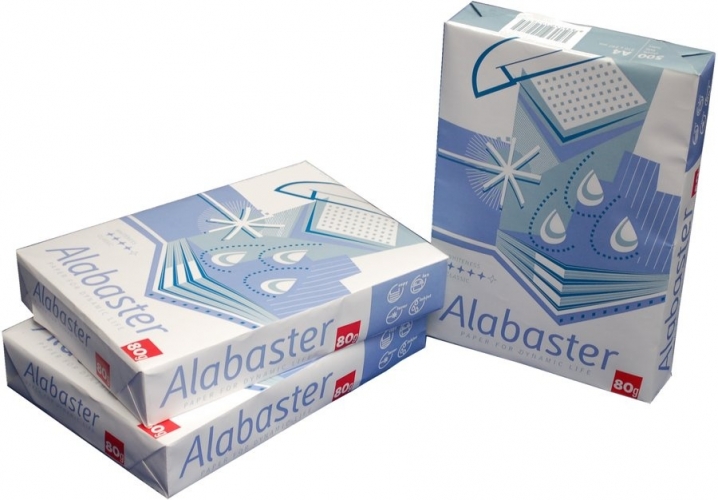 Levně Xerografický papír Alabaster bílý A4 80g 500 listů