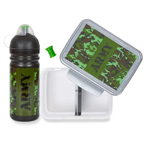 Set Zdravá lahev 700 ml a Zdravá sváča – Army