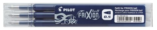 Sada 3 ks náplní Pilot FriXion Ball, tenký hrot - modročerná