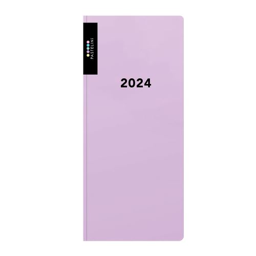 Týdenní diář kapesní PVC Karton P+P 2024 - PASTELINI fialová