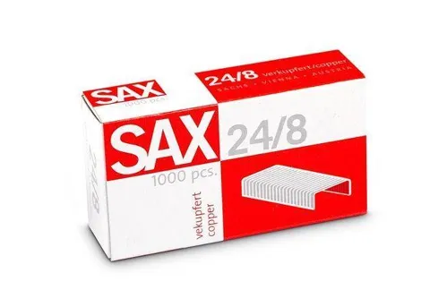 Drátky do sešívaček SAX, 24/8, měděné