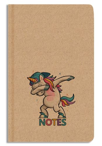 Notes linkovaný A5 Kraft - Unicorn