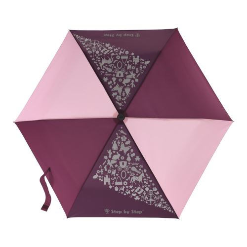 Dětský skládací deštník s magickým efektem - růžová/ fialová/ vínová