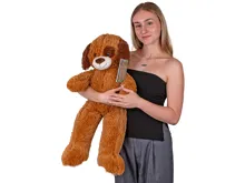 Plyšový pes Plush Friends 80 cm - tmavě hnědý (1)