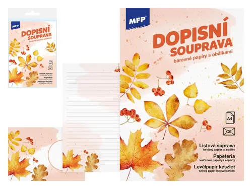 Dopisní papír barevný LUX 5+10 - Listy