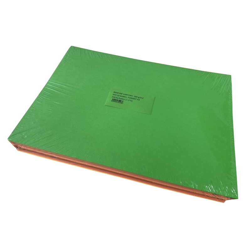 Levně Kreslící karton A3 180g barevný mix, 200 listů