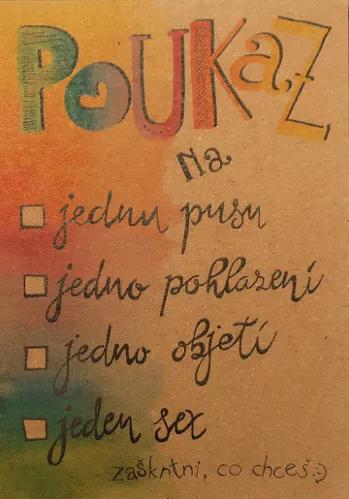 Přáníčko BeBechy - recyklovaný papír - Poukaz