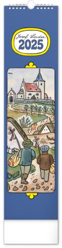 Nástěnný kalendář vázankový/kravata Presco Group 2025 - Josef Lada, 12 × 48 cm