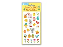 Velikonoční samolepky na vajíčka 839 gelové Veselé Velikonoce 19x9cm (4)