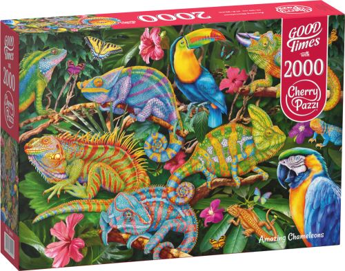 Puzzle Cherry Pazzi 2000 dílků - Úžasní chameleoni