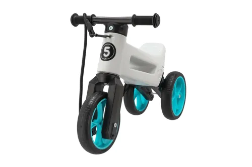 Odrážedlo Funny Wheels Rider SuperSport 2v1 bílé-tyrkysové, sáček