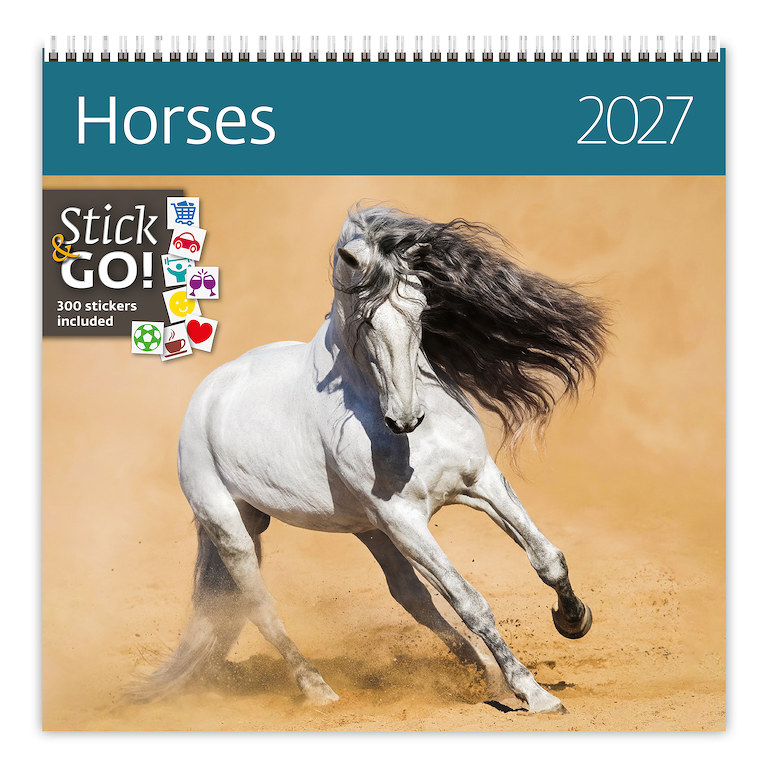 Levně Nástěnný kalendář 2027 Helma Horses