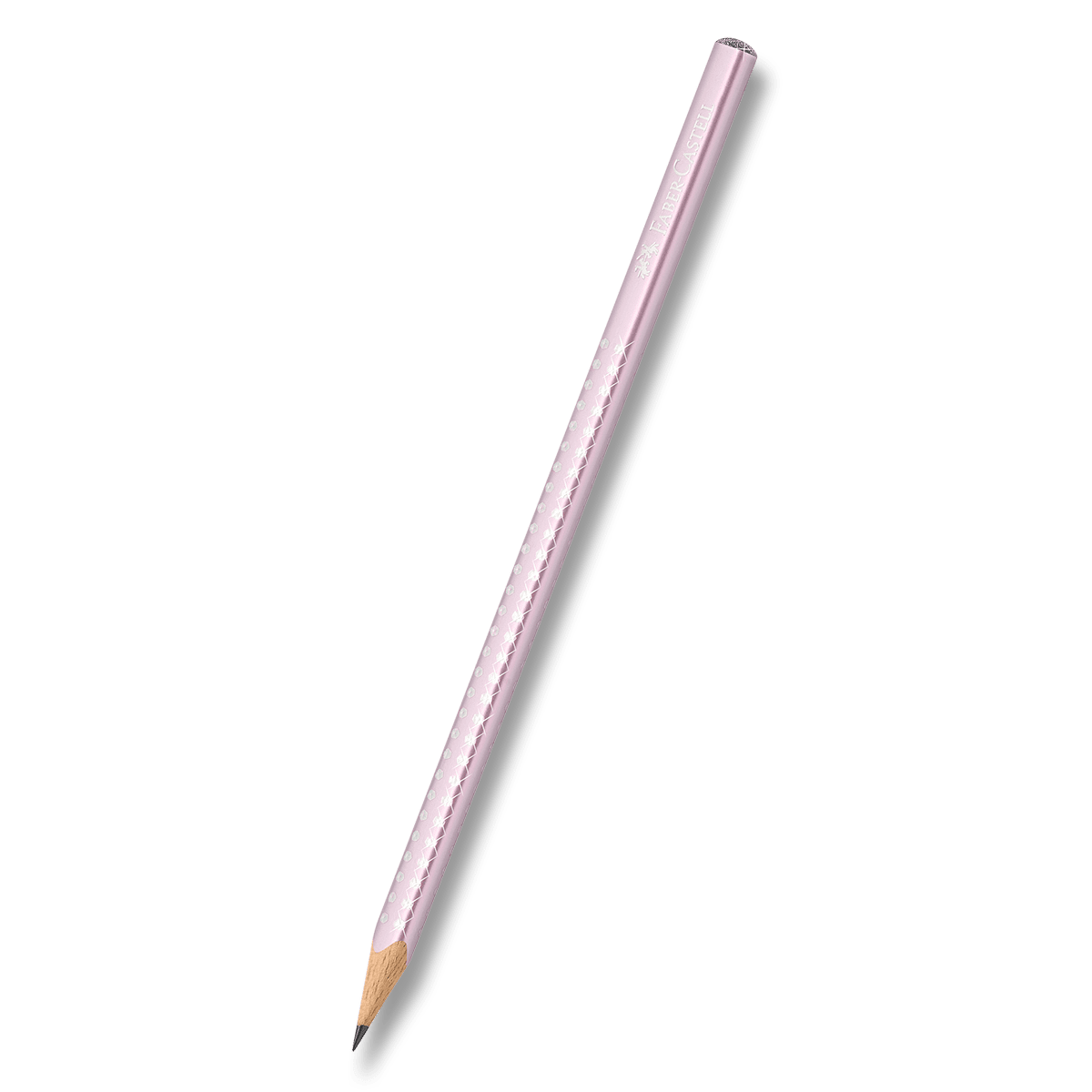 Levně Grafitová tužka Faber-Castell Sparkle - perleťová světle růžová, tvrdost B