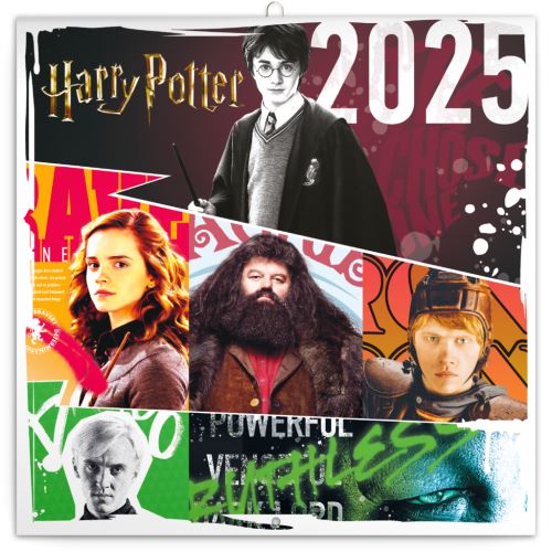 Nástěnný poznámkový kalendář Presco Group 2025 - Harry Potter, 30 × 30 cm