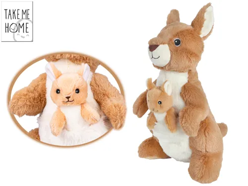 Plyšový klokan s mládětem Take Me Home 32 cm