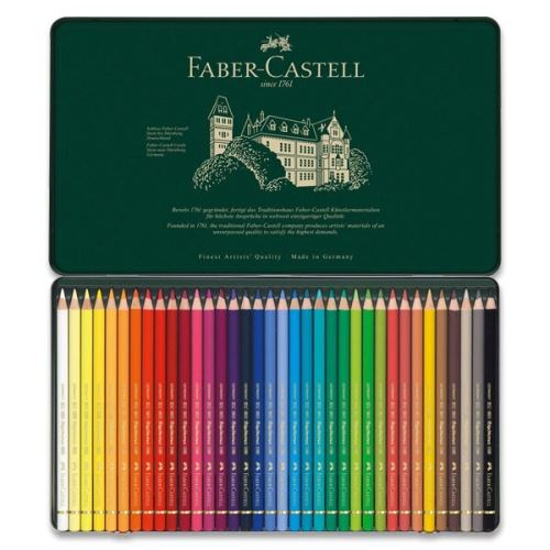 Umělecké pastelky Faber-Castell Polychromos 36 barev, plechová krabička